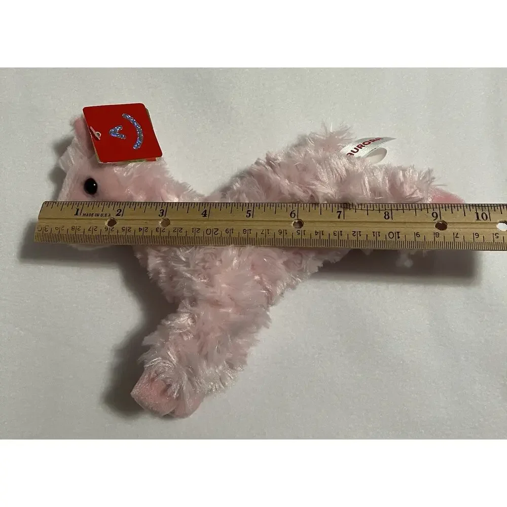 Aurora Stuffed Plush Animals Llamas Pink and Cream Lot of 2